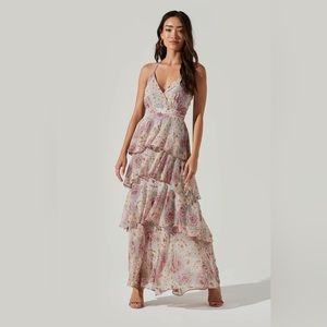 Astr The Label Rosanna Floral Tiered Ruffle Maxi Dress